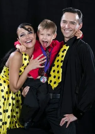 Kateryna and Dmitry in costume with their son, Andrey Ilyushenov
