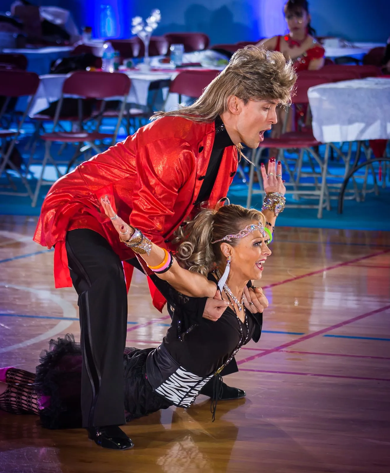 A cabaret showcase routine performed on the competition floor